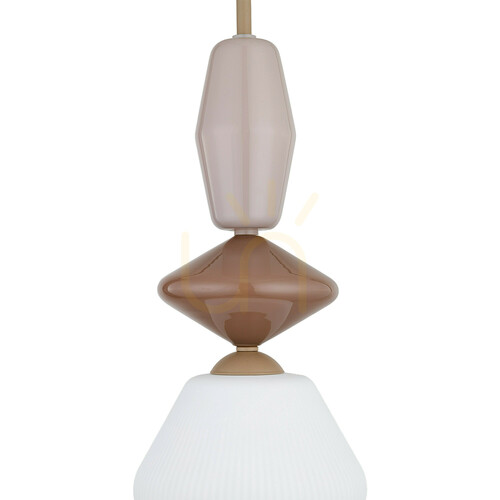 Kontrollera TK-Lighting ZEN Sabia Fuso White 11860 pendellampa, 1×E14, vit och beige