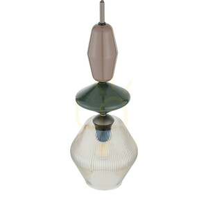 ZEN New Brown Fuso Cognac pendellampa 1xE14 small 3
