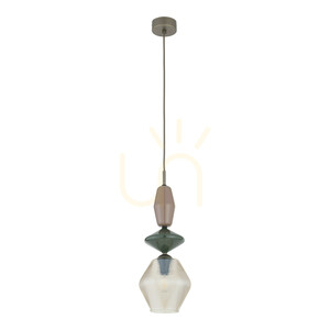 ZEN New Brown Fuso Cognac pendellampa 1xE14 small 0