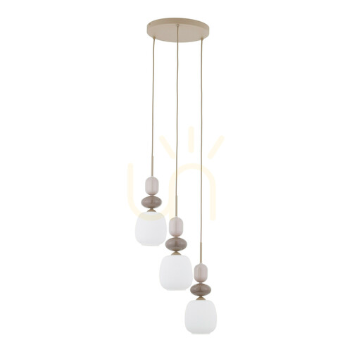 Kontrollera Zen Sabia Botti vit taklampa, 3 Xe14, cirkel