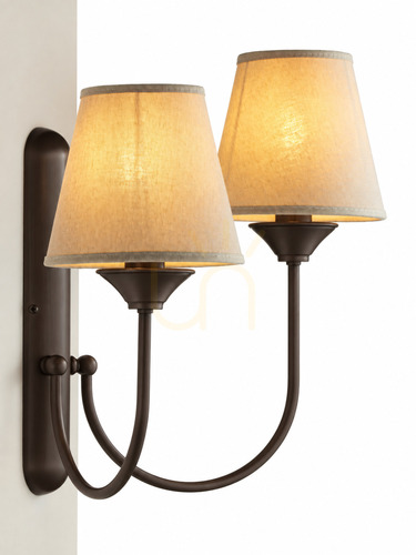 Kontrollera Vägglampa Jupiter TILIA 2166 – mörkbrun, 2 × E14