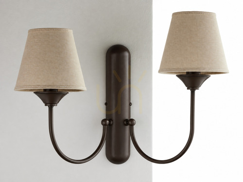Kontrollera Vägglampa Jupiter TILIA 2166 – mörkbrun, 2 × E14
