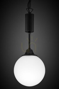 Jupiter NOLA 2171 svart pendellampa med vitt glasklot, E27 small 3