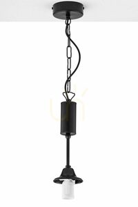 Jupiter NOLA 2171 svart pendellampa med vitt glasklot, E27 small 6