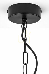 Jupiter NOLA 2171 svart pendellampa med vitt glasklot, E27 small 7