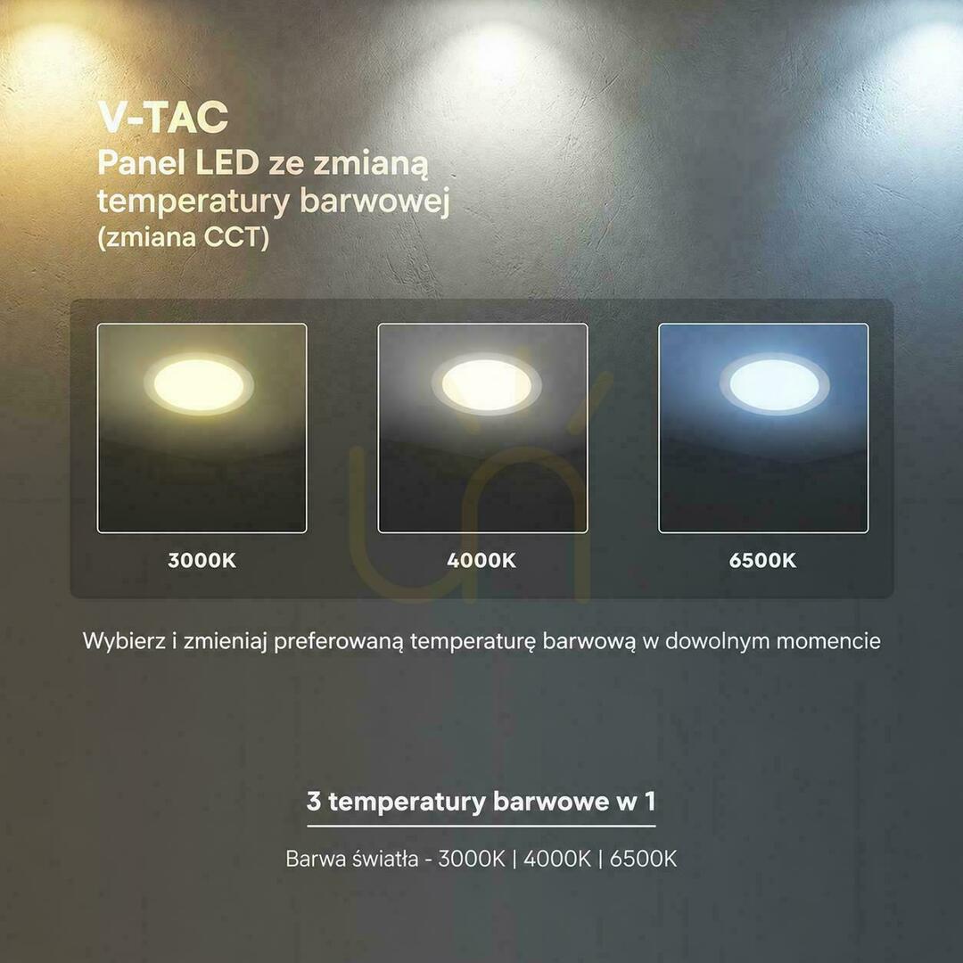 Kontrollera V-TAC PRO SLIM 6 W LED-infälld spotlampa med CREE-chip, rund, 120 × 12 mm, CCT VT-607CCT, 480 lm, 6 års garanti V-TAC PRO SLIM 6 W LED-infälld spotlampa med CREE-chip, rund, 120 × 12 mm, CCT VT-607CCT, 480 lm, 6 års garanti
