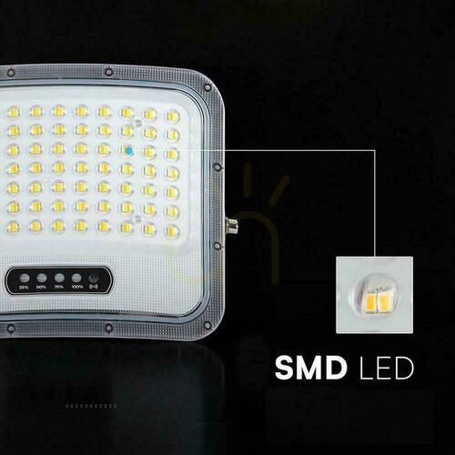 Kontrollera V-TAC 12 W solcellsdriven LED-strålkastare med fjärrkontroll och automatisk timer, IP65, svart, CCT VT-105W 3000 K–4500 K–6500 K, 2000 lm