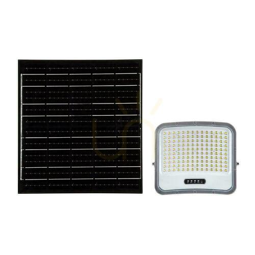 Kontrollera V-TAC 25 W solcellsdriven LED-strålkastare med fjärrkontroll och automatisk timer, IP65, svart, CCT VT-305W 3000 K–4500 K–6500 K, 2000 lm