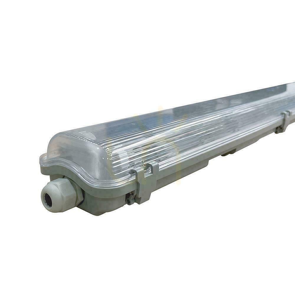 Kontrollera V-TAC LED-armatur med hermetisk konstruktion för 2 st. 150 cm långa lysrör, IP65, PC+ABS, VT-121002 V-TAC LED-armatur med hermetisk konstruktion för 2 st. 150 cm långa lysrör, IP65, PC+ABS, VT-121002