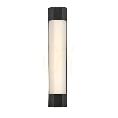 Kontrollera Stor LED-vägglampa Facet 61 cm - Matt svart Quintiesse