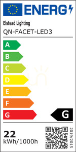 Stor LED-vägglampa Facet 61 cm - Matt svart Quintiesse small 8