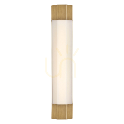 Kontrollera Stor LED-vägglampa Facet 61 cm - Klassisk mässing Quintiesse