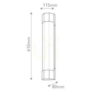 Stor LED-vägglampa Facet 61 cm - Klassisk mässing Quintiesse small 7