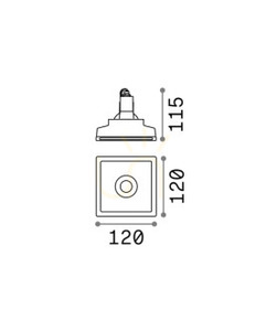 Infälld takarmatur Ideallux ZEPHYR 150284 vit gips GU10 Ø12 cm small 2