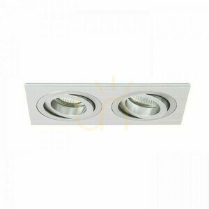Infälld spotlight PASADENA GU10 SQ II 2xGU10 borstad aluminium 230 V small 1