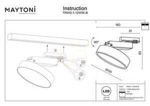 Maytoni ZON TR043-1-12W3K-B svart LED-skenstrålkastare 12 W 3000 K small 5
