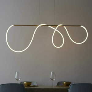 Pendellampa Endon Attalea 97629 LED mässing vit 5100lm 3000K small 1
