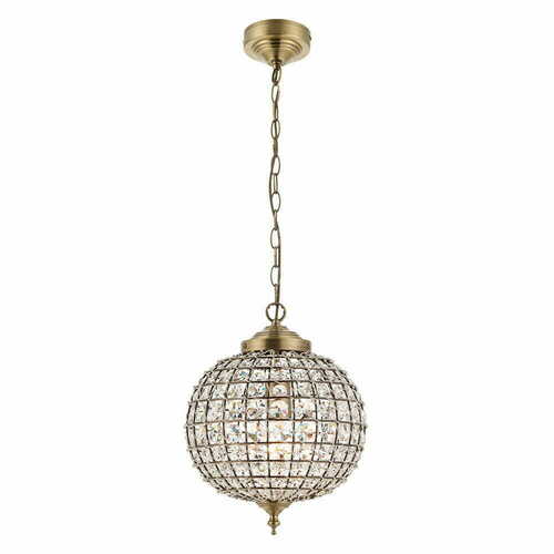 Kontrollera Pendellampa Endon Tanaro mässing och glas Ø30 cm