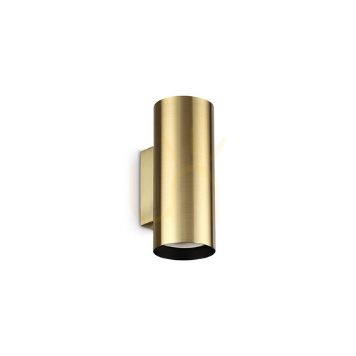 Kontrollera Vägglampa Ideallux LOOK mässing GU10 2-ljus 369990