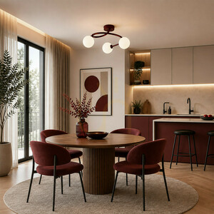 Ilsa Burgund taklampa 3 x G9 small 1