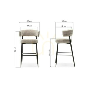 Set med 2 OSARIO-barstolar i beige med svarta ben; minsta beställningsantal: 2 stycken – Nova Nook 7 Set med 2 OSARIO-barstolar i beige med svarta ben; minsta beställningsantal: 2 stycken – Nova Nook small 7