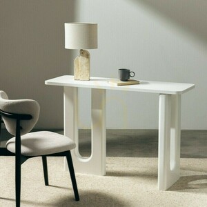 Nova Nook RICHI vitt skrivbord och konsolbord 120 cm med bågformade ben small 1