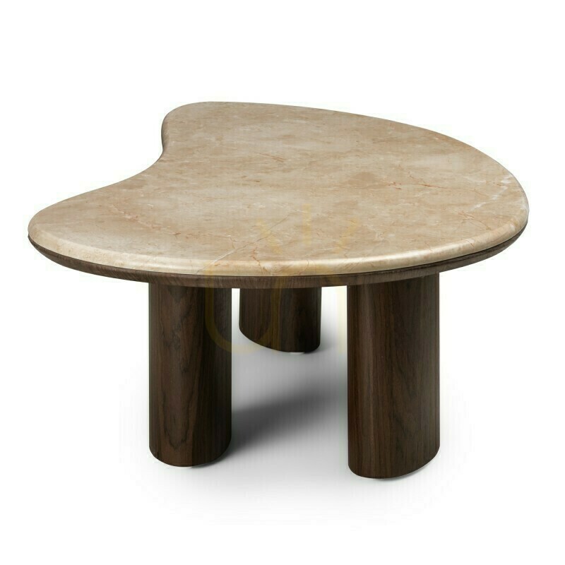 Förhandsvisning ELLE soffbord, 110 cm, mörk valnöt/Nova Nook-marmor ELLE soffbord, 110 cm, mörk valnöt/Nova Nook-marmor