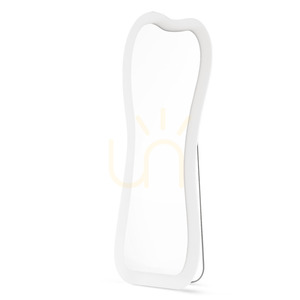 CELLO golvspegel med LED-belysning, 63 x 160 cm, oregelbunden form, vit, Nova Nook small 2