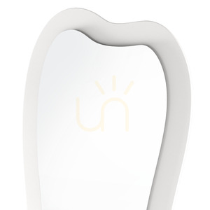 CELLO golvspegel med LED-belysning, 63 x 160 cm, oregelbunden form, vit, Nova Nook small 3
