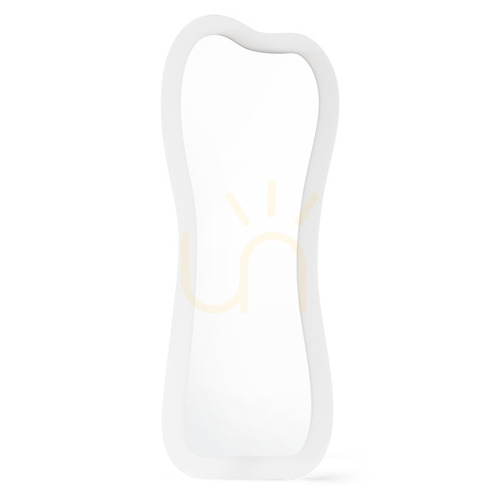 Kontrollera CELLO golvspegel med LED-belysning, 63 x 160 cm, oregelbunden form, vit, Nova Nook