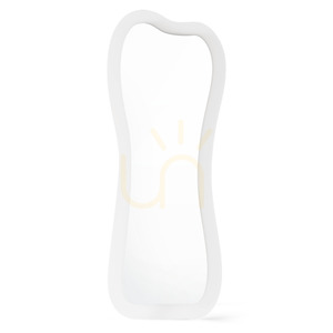 CELLO golvspegel med LED-belysning, 63 x 160 cm, oregelbunden form, vit, Nova Nook small 0