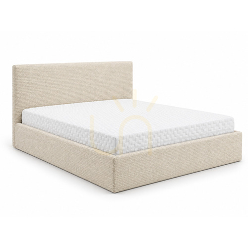 Kontrollera SEMPLICE klädd säng med förvaringsutrymme – 160x200 – GAVA 03 BEIGE Nova Nook