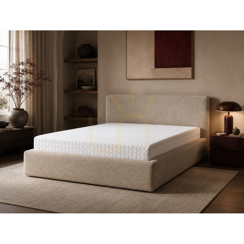 Kontrollera SEMPLICE klädd säng med förvaring – 180x200 – GAVA 03 BEIGE Nova Nook
