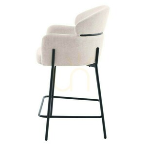 Set med 2 MAREO-barstolar, ljusbeige, svarta ben, minsta beställningsantal – 2 stycken, Nova Nook small 2