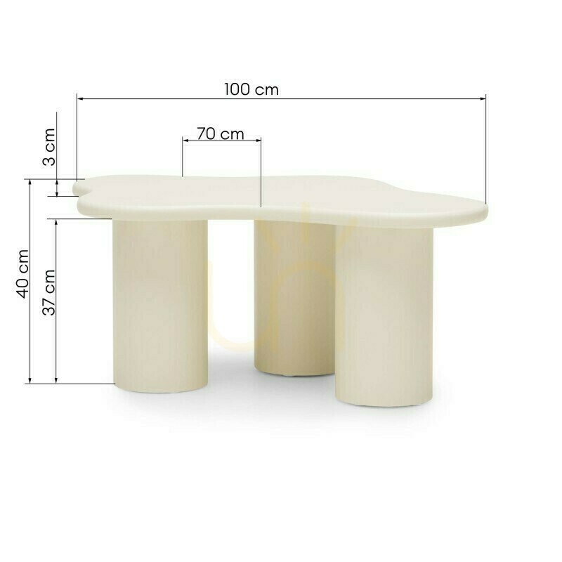 Förhandsvisning CHIC 100 cm soffbord, rundade former, mjölkvit Nova Nook CHIC 100 cm soffbord, rundade former, mjölkvit Nova Nook