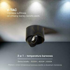 V-TAC LED CREE, lutbar, ytmonterad downlight, 12 W, CRI 90+, CCT, IP44, vit, VT-110012CCT, 800 lm, 6 års garanti 6 V-TAC LED CREE, lutbar, ytmonterad downlight, 12 W, CRI 90+, CCT, IP44, vit, VT-110012CCT, 800 lm, 6 års garanti small 6