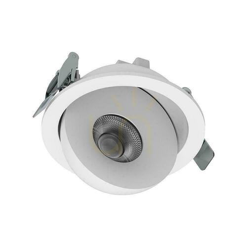 Kontrollera V-TAC LED CREE infälld, vinklingsbar downlight, 12 W, CRI 90+, CCT, IP44, vit, VT-110011CCT, 800 lm, 6 års garanti