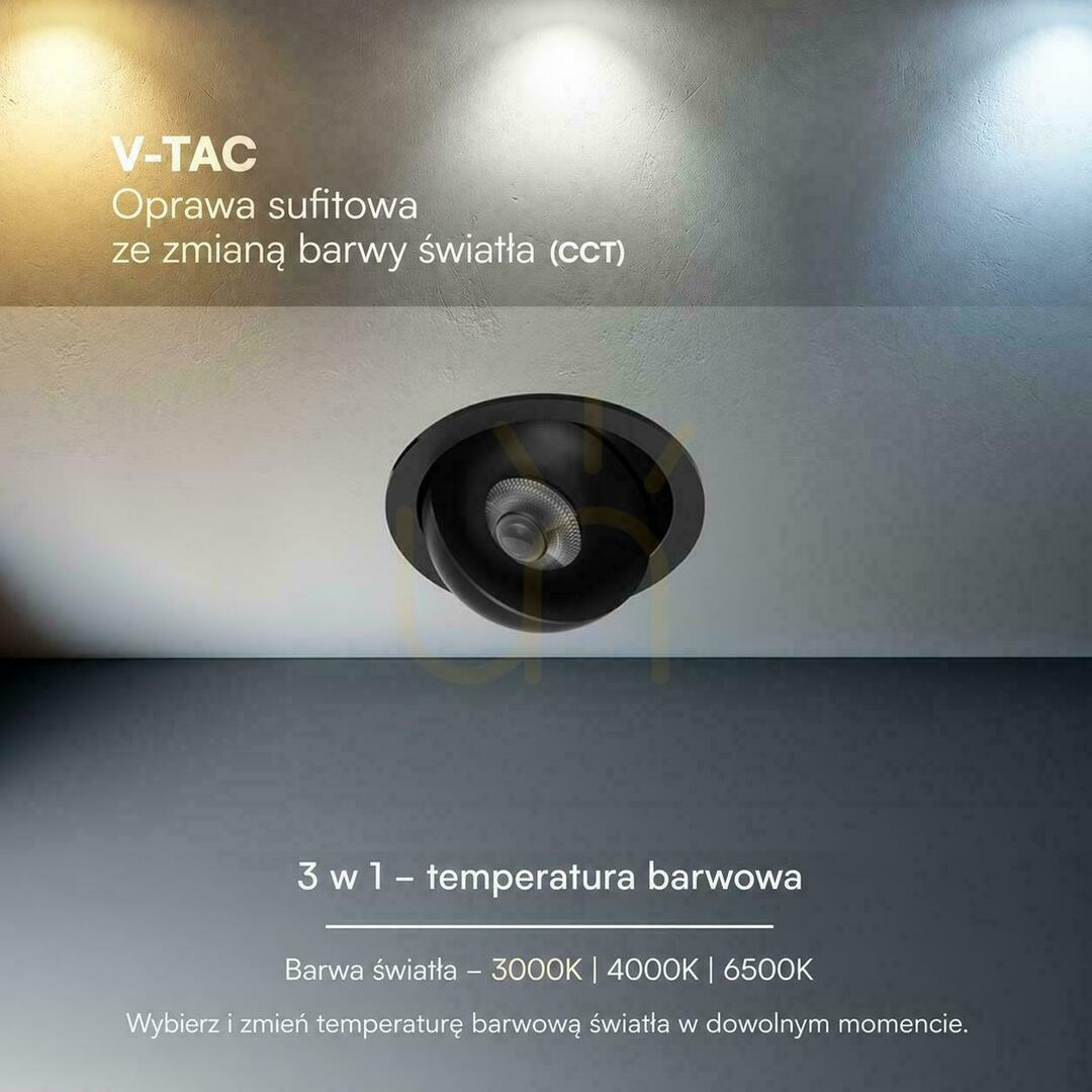 Kontrollera V-TAC LED CREE infälld, vinklingsbar downlight, 18 W, CRI 90+, CCT, IP44, vit, VT-110017CCT, 1 350 lm, 6 års garanti V-TAC LED CREE infälld, vinklingsbar downlight, 18 W, CRI 90+, CCT, IP44, vit, VT-110017CCT, 1 350 lm, 6 års garanti