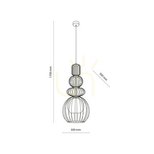 Kago svart taklampa 1 Xe27 small 9