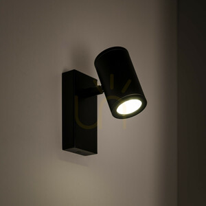 Nexo Black GU10 vägglampa IP44 small 1