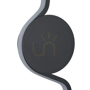 Lora svart LED-vägglampa small 1