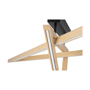 Vinci taklampa, oljad ek/svart, 2xLED, 48 W, 155 cm 2 Vinci taklampa, oljad ek/svart, 2xLED, 48 W, 155 cm small 2