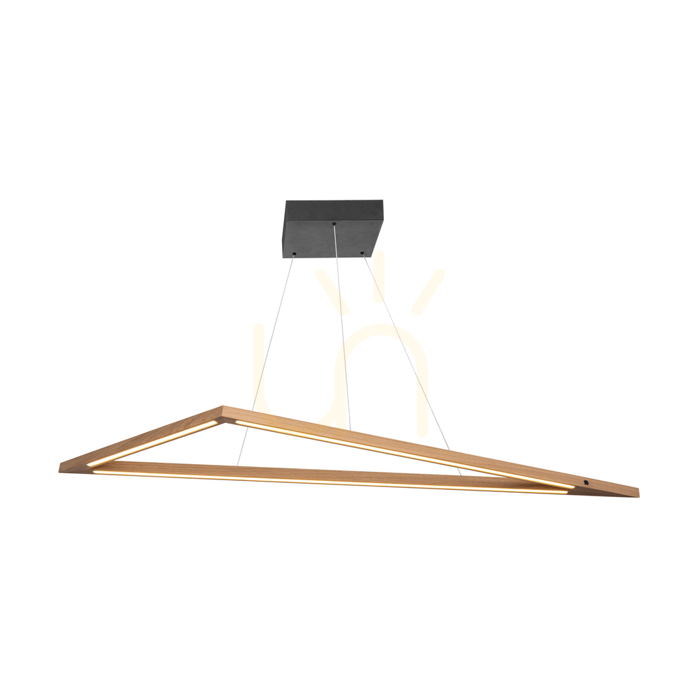Utsikt Vinci taklampa, oljad ek/svart, 1xLED 35 W, upp- och nedriktad belysning, 155 cm Vinci taklampa, oljad ek/svart, 1xLED 35 W, upp- och nedriktad belysning, 155 cm