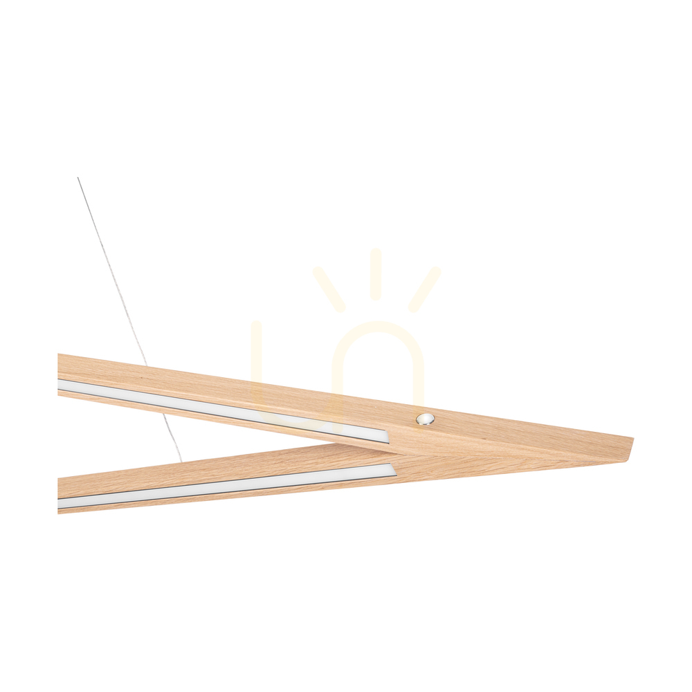 Förhandsvisning Vinci taklampa, oljad ek/svart, 1xLED 35 W, upp- och nedriktad belysning, 155 cm Vinci taklampa, oljad ek/svart, 1xLED 35 W, upp- och nedriktad belysning, 155 cm
