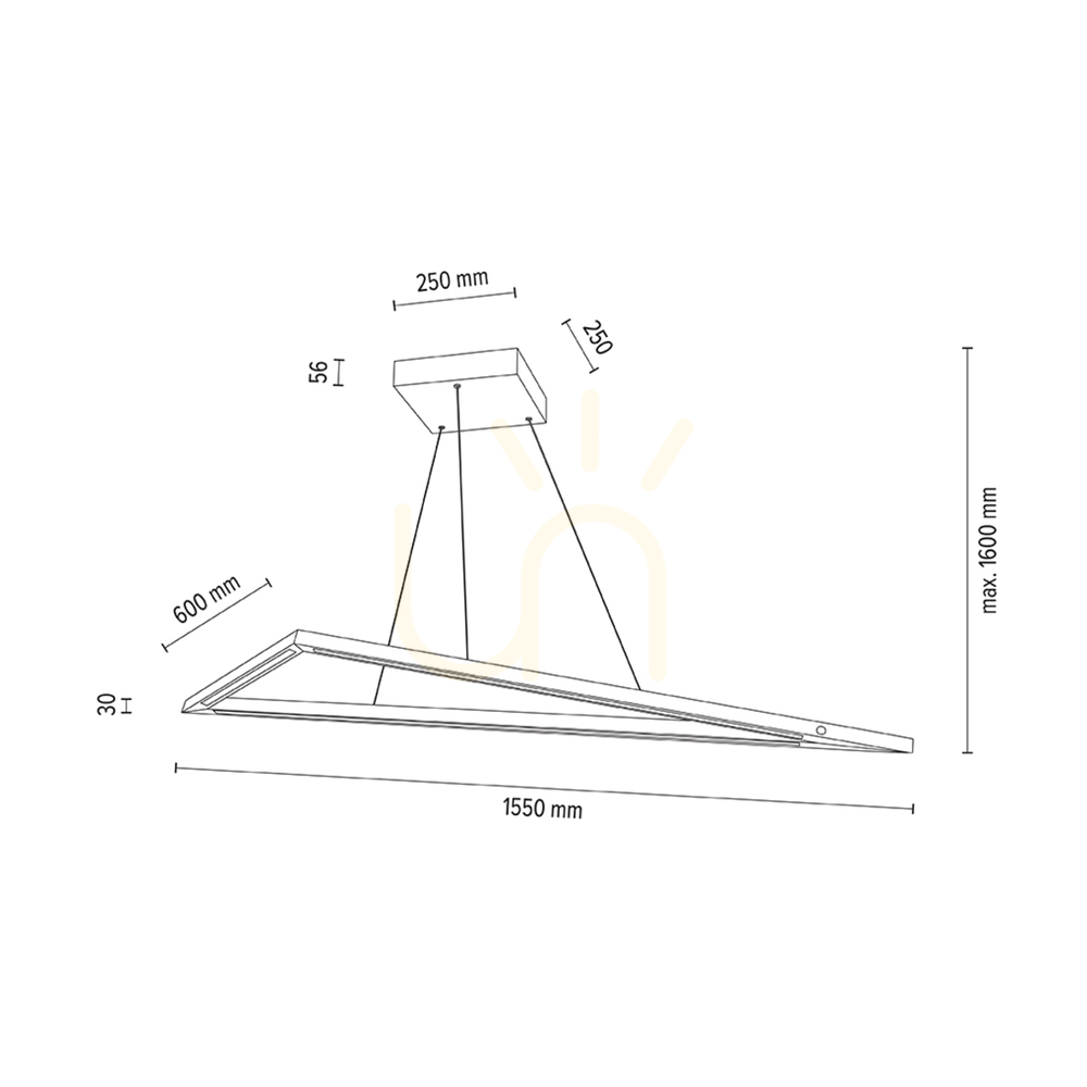 Visa Vinci taklampa, oljad ek/svart, 1xLED 35 W, upp- och nedriktad belysning, 155 cm Vinci taklampa, oljad ek/svart, 1xLED 35 W, upp- och nedriktad belysning, 155 cm