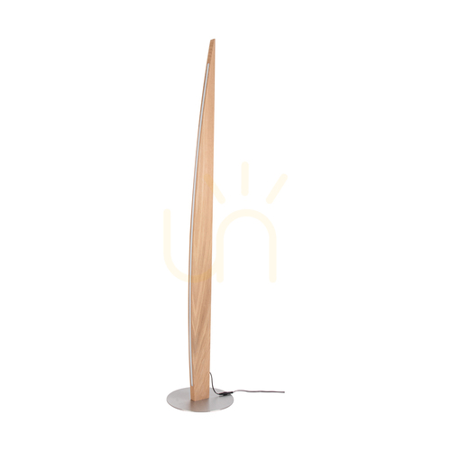 Kontrollera Golvlampa Dubai, oljad ek/matt nickel, 1xLED 33 W, Ø30 cm