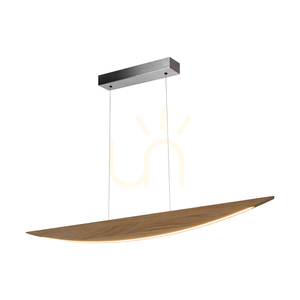 Dubai taklampa, oljad ek/matt nickel, 1xLED 23 W, belysning uppåt och nedåt, 117 cm small 1