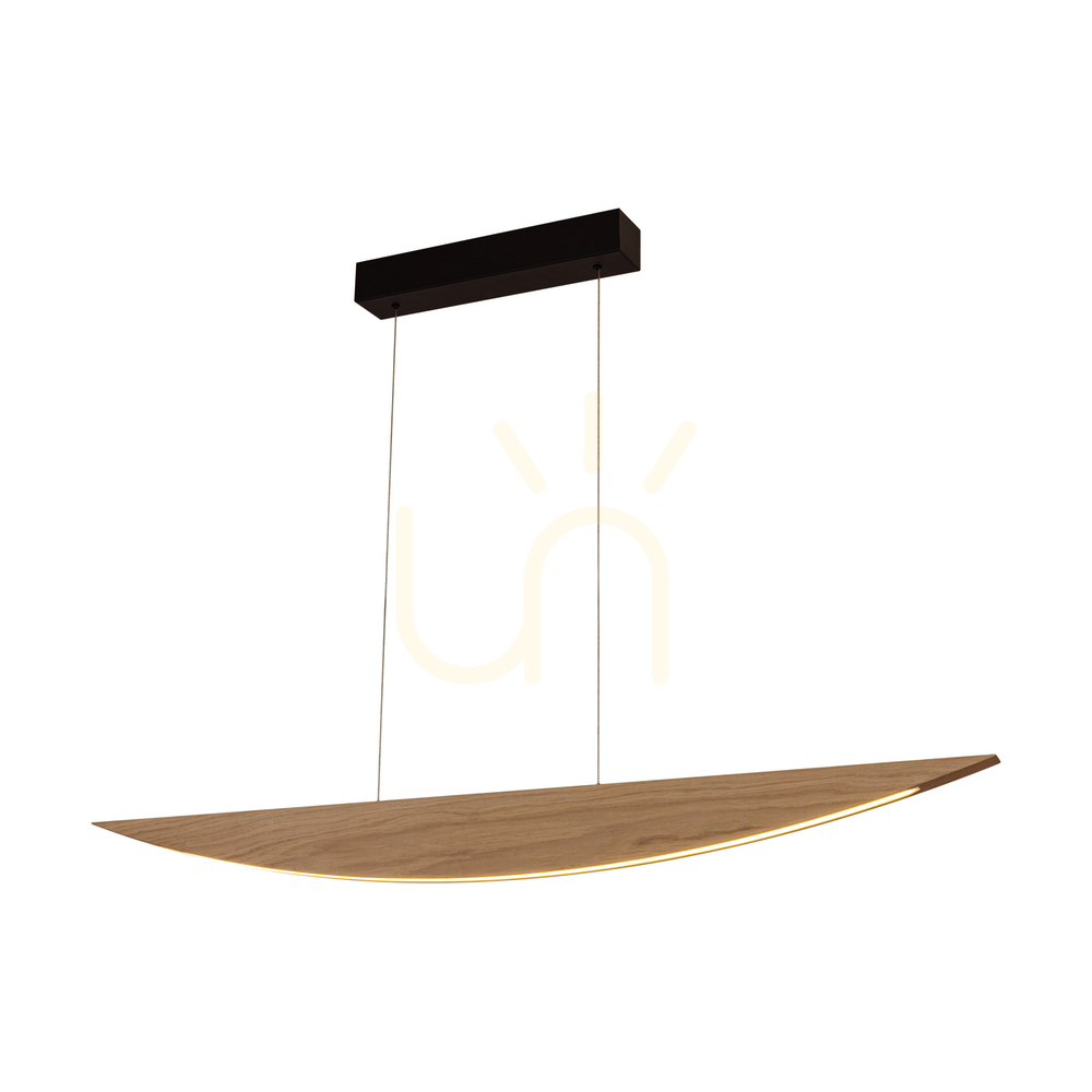 Utsikt Dubai taklampa, oljad ek/svart, 1xLED 23 W, upp- och nedriktad belysning, 117 cm Dubai taklampa, oljad ek/svart, 1xLED 23 W, upp- och nedriktad belysning, 117 cm