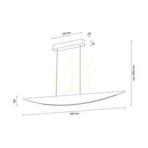Dubai taklampa, oljad ek/svart, 1xLED 23 W, upp- och nedriktad belysning, 117 cm 4 Dubai taklampa, oljad ek/svart, 1xLED 23 W, upp- och nedriktad belysning, 117 cm small 4