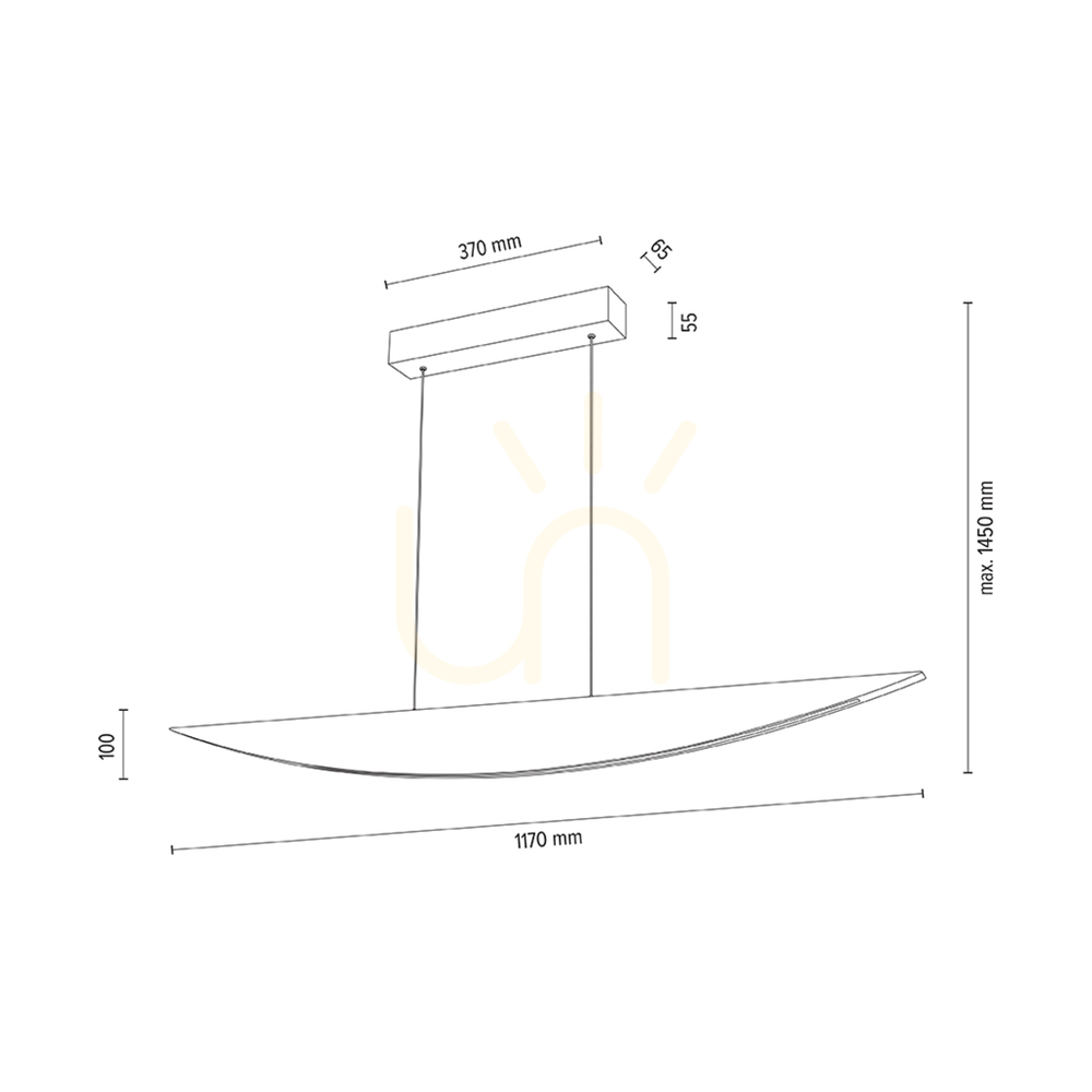 Visa Dubai taklampa, oljad ek/svart, 1xLED 23 W, upp- och nedriktad belysning, 117 cm Dubai taklampa, oljad ek/svart, 1xLED 23 W, upp- och nedriktad belysning, 117 cm